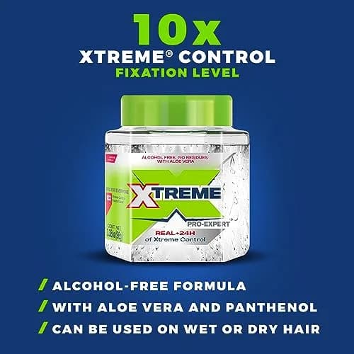 Xtreme Pro-Expert Hair Styling Gel - Clear, 24-Hour Hold, 6 Pack, 3.38 oz | Dependable Control & Shine thumbnail 3