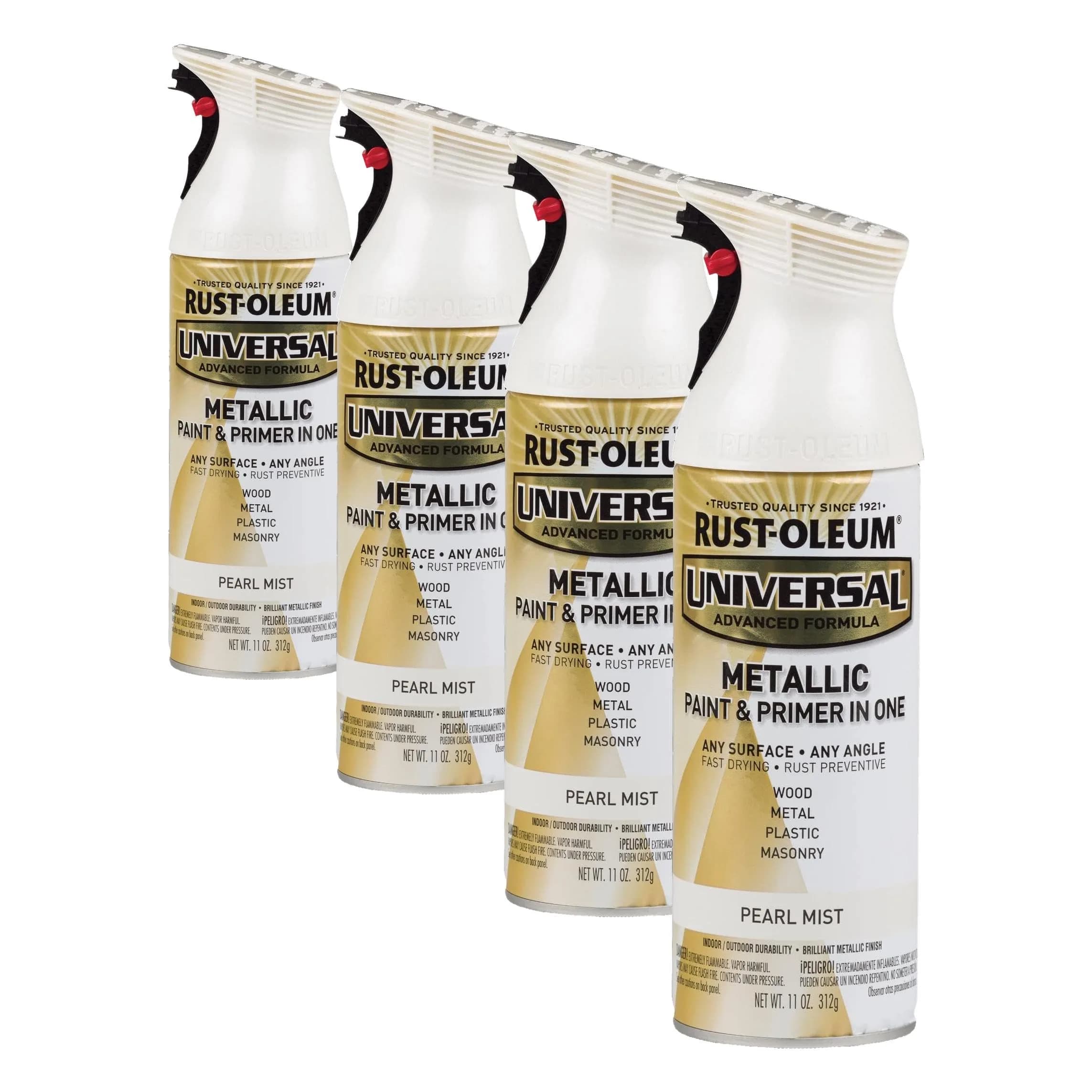 Rust-Oleum Universal All Surface Pearl Mist Metallic Clear Topcoat Spray - 11 oz (Pack of 4) - main product image