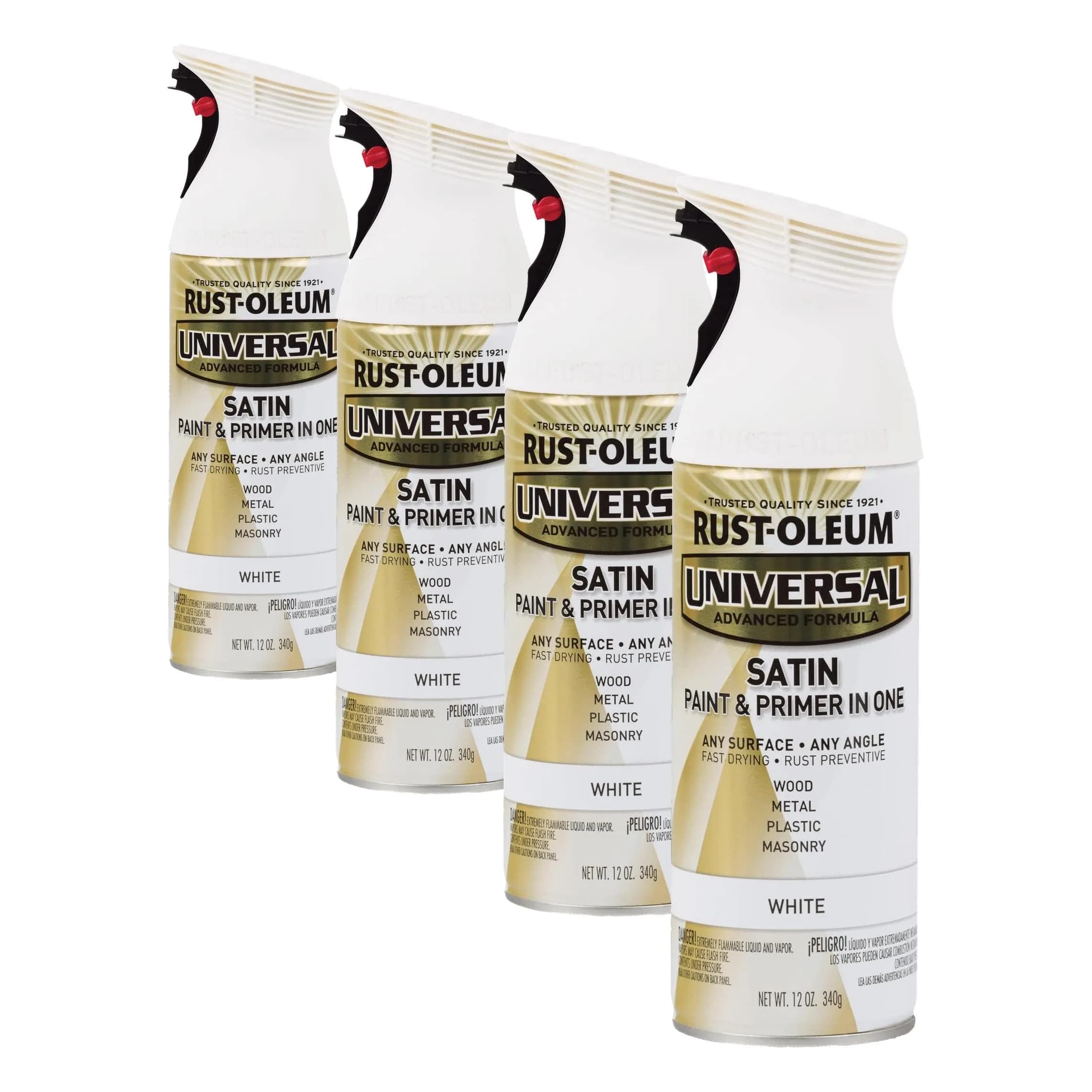 Rust-Oleum Universal All Surface Clear Topcoat Spray 11 oz (325 ml) Frosted Pearl Clear | Professional Grade Paint for Wood, Metal, Plastic