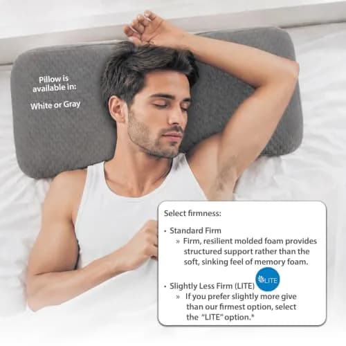 Therapeutica Ergonomic Cervical Pillow for Neck Pain Relief | Firm Molded Foam Support for Back & Side Sleepers thumbnail 6