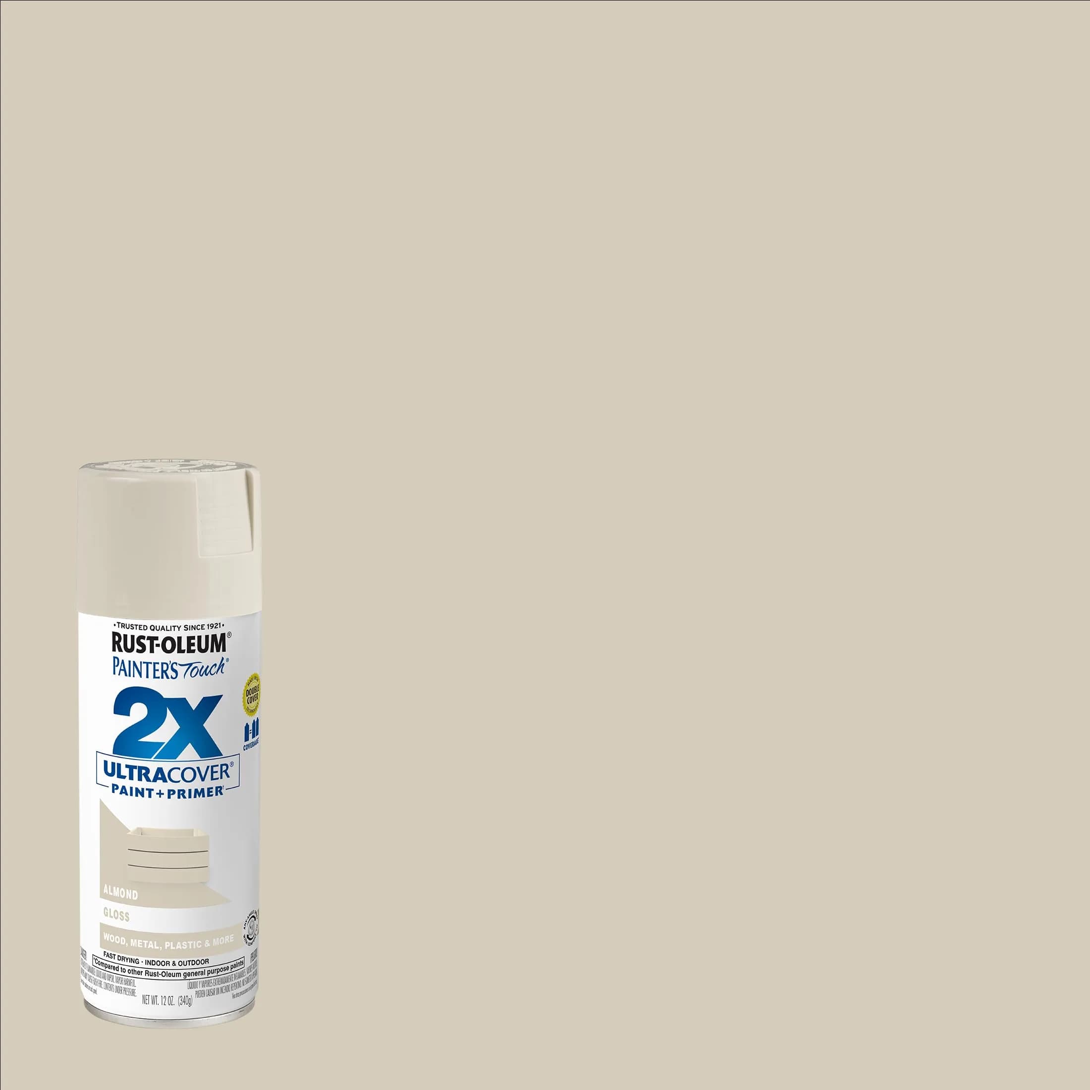 Rust-Oleum Painter's Touch 2X Spray Paint, Gloss Almond, 12 Oz Cans (Pack of 4) - view 2