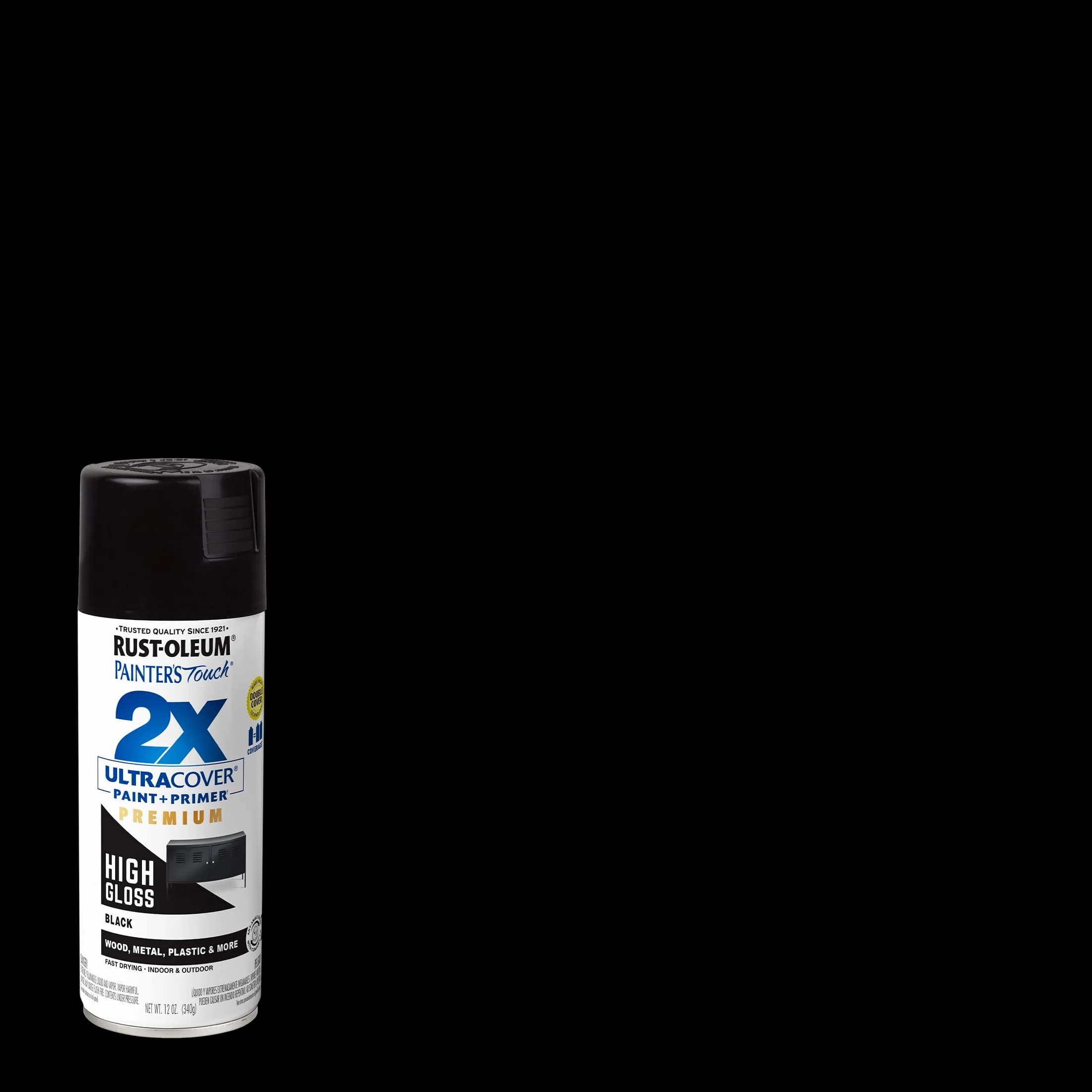Rust-Oleum Painter's Touch 2X Ultra Cover High Gloss Black Spray Paint, 12 Oz (Pack of 4) - view 2