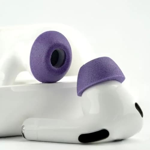 Comply TrueGrip MAX Premium Memory Foam Replacement Ear Tips for AirPods Pro 1 & 2, Small Purple (2 Pairs) | Superior Noise Isolation & All-Day Comfort thumbnail 4