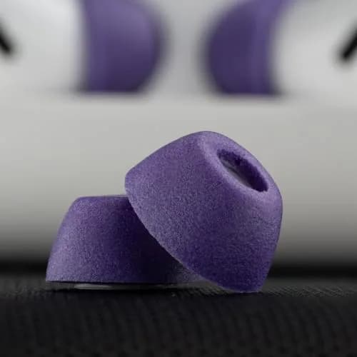 Comply TrueGrip MAX Premium Memory Foam Replacement Ear Tips for AirPods Pro 1 & 2, Small Purple (2 Pairs) | Superior Noise Isolation & All-Day Comfort thumbnail 6