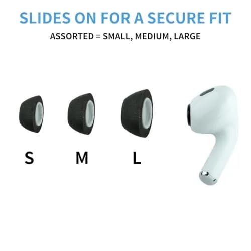 Comply TrueGrip MAX Premium Memory Foam Replacement Ear Tips for AirPods Pro 1 & 2, Small Purple (2 Pairs) | Superior Noise Isolation & All-Day Comfort thumbnail 8
