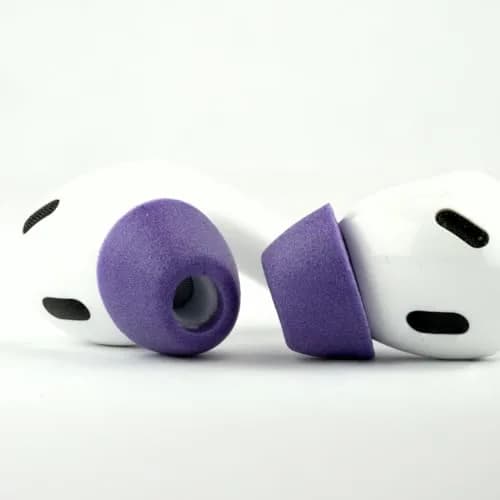 Comply TrueGrip MAX Premium Memory Foam Replacement Ear Tips for AirPods Pro 1 & 2, Small Purple (2 Pairs) | Superior Noise Isolation & All-Day Comfort thumbnail 3