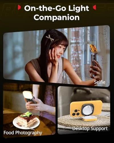SmallRig Vibe P48 LED Video Light with Mirror | Magnetic Mount, 2700K-5600K Bi-Color, 360° Coverage thumbnail 8