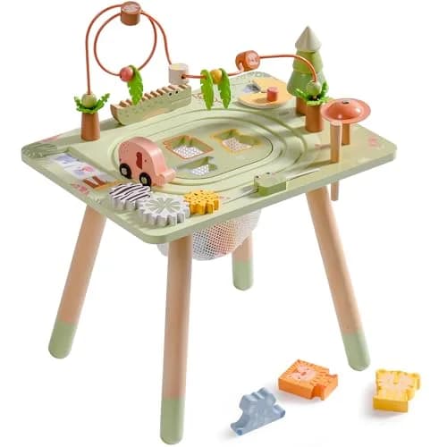 ROBUD Rainforest Activity Table Wooden Montessori Learning Toy 102 cm (40.16 in) | ASTM-Tested Educational Gift for Toddlers thumbnail 1