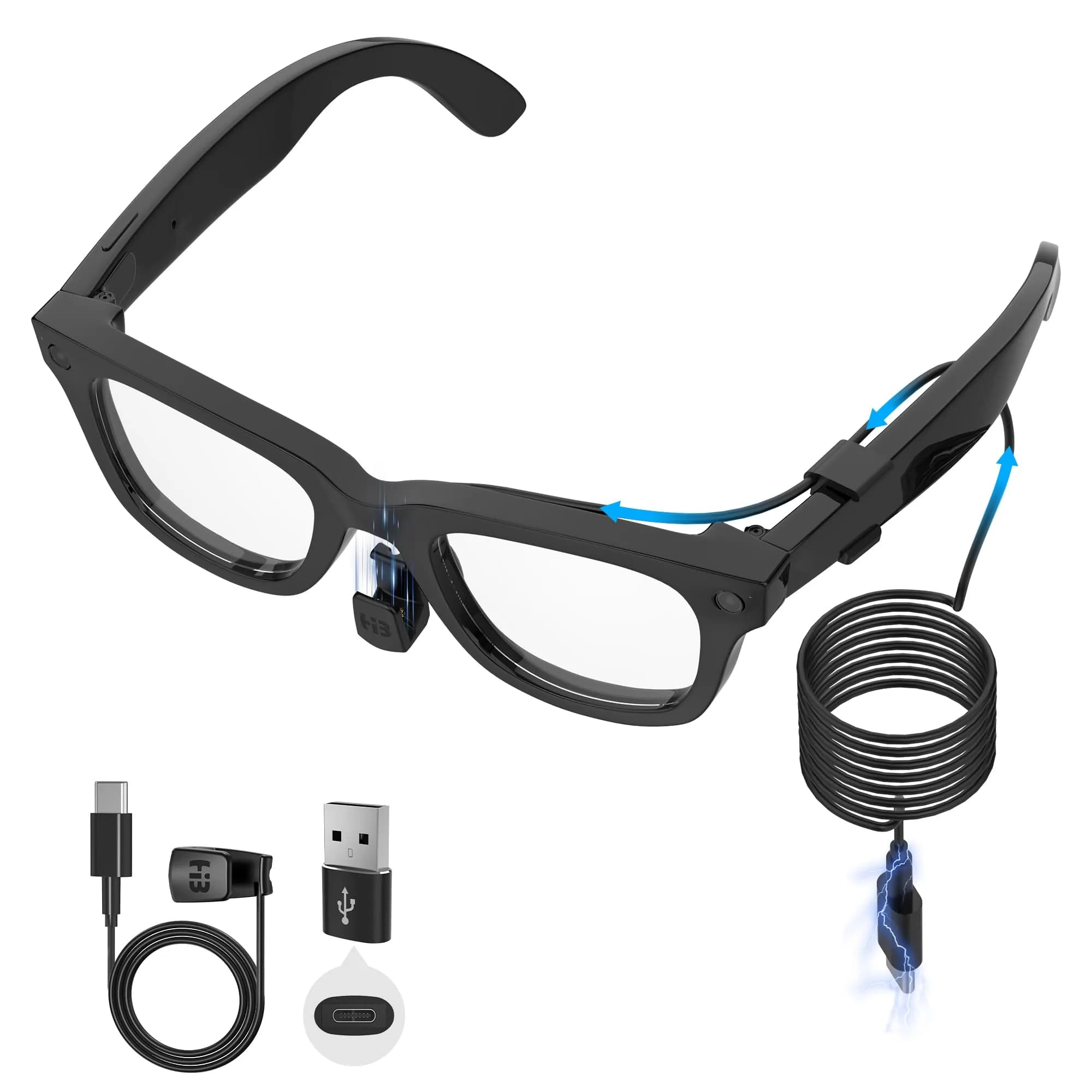 RCstyle Charging Cable for Ray-Ban Meta Gen 2/1 & Oakley Meta HSTN Smart Glasses, 1.2m (3.9ft) | Safe & Portable Charging — Type-C Cable with A-port