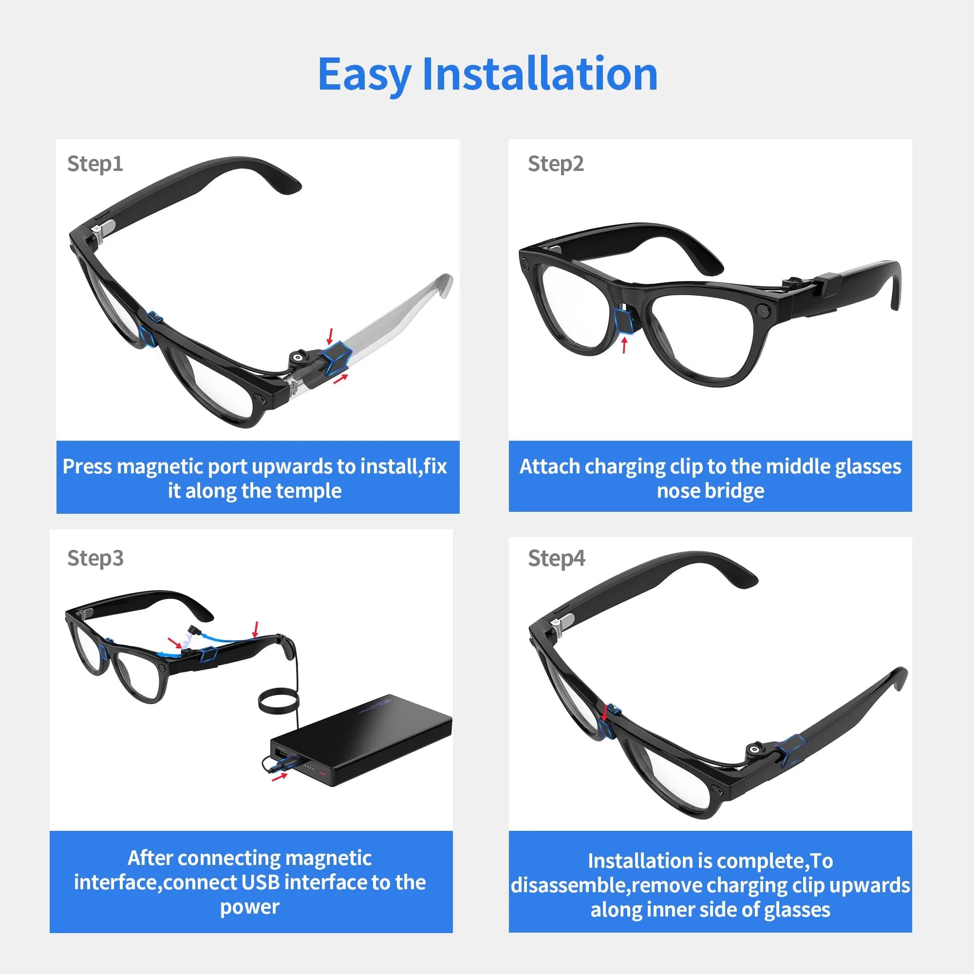 RCstyle Magnetic Charging Cable for Ray-Ban Meta Gen 2/1 & Oakley Meta HSTN 1.2m (3.9ft) | Fast Charging for Smart Glasses - view 7