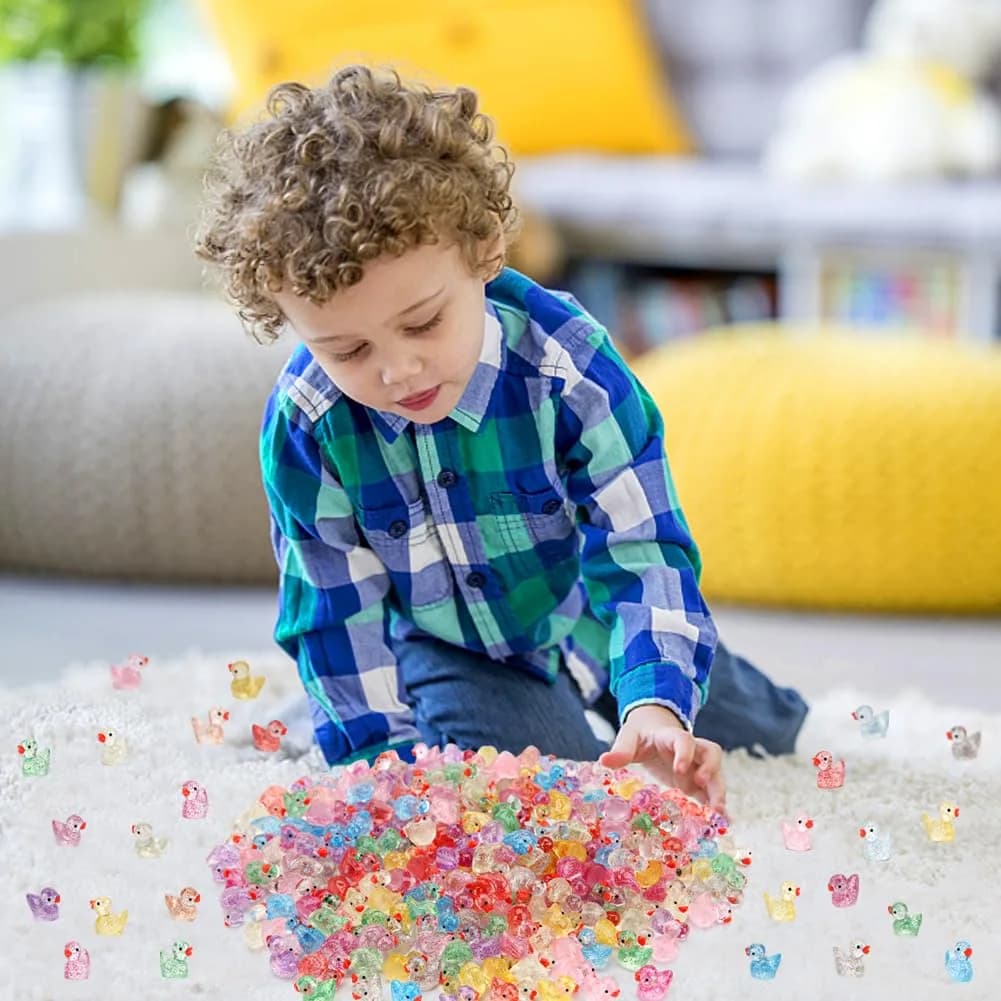 GWAHSA Mini Resin Ducks Value Pack | Colorful Tiny Small Figures for Dollhouse Fairy Garden - view 4
