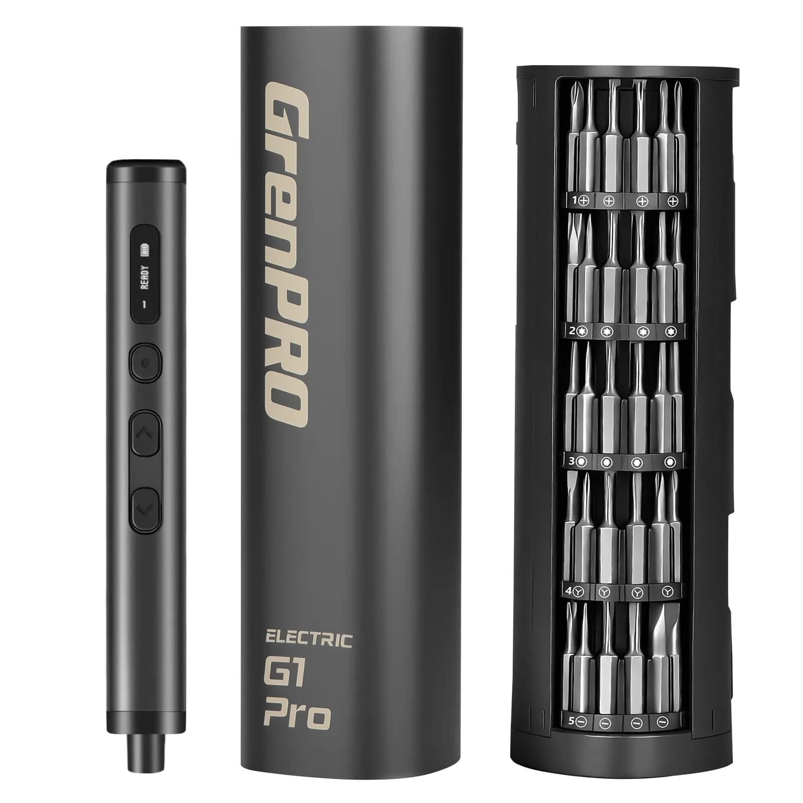 GRENPRO 78-in-1 Precision Cordless Electric Screwdriver with LED Display | 5-Speed, 0.1-0.5N·m Torque, 200RPM, USB-C