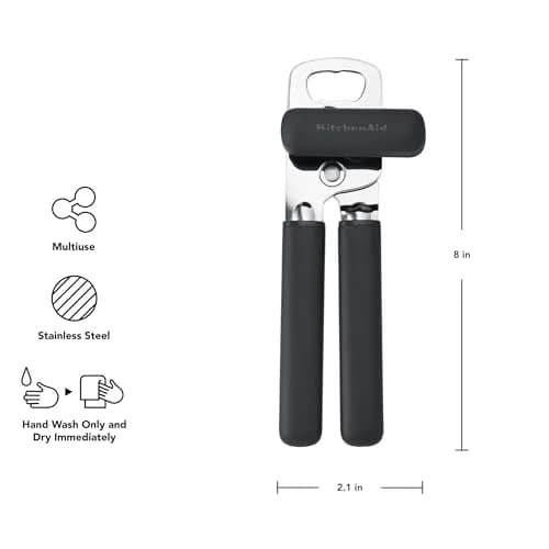 KitchenAid Multifunction Can Opener | Stainless Steel, 8-Inch, Ergonomic Handles for Effortless Use thumbnail 2