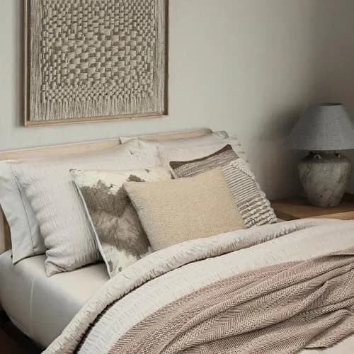 indigo road Ember Cotton Rich Boucle Throw Pillow 20" W x 20" L | Luxurious Cotton Blend thumbnail 4