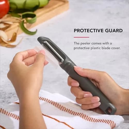 KitchenAid Vegetable Peeler Charcoal Gray | Serrated Blade for Fruits & Vegetables (20.1 cm / 7.9 Inch) thumbnail 4
