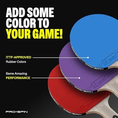 PRO-SPIN 4-Player Carbon Fiber Ping Pong Paddle Set with 8 ITTF-Approved Balls | Professional Quality Set for Spin & Control thumbnail 6