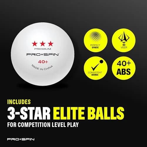 PRO-SPIN 4-Player Carbon Fiber Ping Pong Paddle Set with 8 ITTF-Approved Balls | Professional Quality Set for Spin & Control thumbnail 7