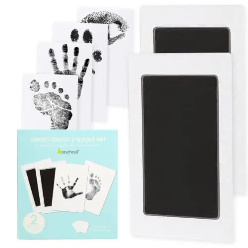 Pearhead Clean Touch Ink Pad Kit, 2-Pack, Baby Keepsake Gift | Mess-Free Newborn Prints thumbnail 1