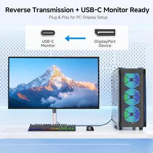 Cable Matters 40Gbps USB-C to DisplayPort 2.1 Cable 3m (10ft) | Bi-Directional Video for 8K@120Hz thumbnail 5