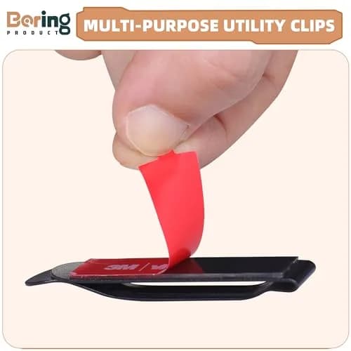 BORING PRODUCT Black 2 Pack Adhesive Metal Pocket Clip | Attachable for Smartphones, GPS, Walkie-Talkies thumbnail 5