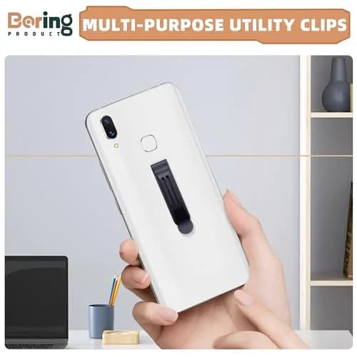 BORING PRODUCT Black 2 Pack Adhesive Metal Pocket Clip | Attachable for Smartphones, GPS, Walkie-Talkies thumbnail 8