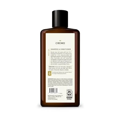 Cremo Spice & Black Vanilla 2-in-1 Shampoo & Conditioner for Men, 473ml (16 Fl Oz) | Hydrating Cleanse for All Hair Types thumbnail 4