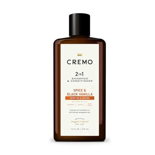 Cremo Spice & Black Vanilla 2-in-1 Shampoo & Conditioner for Men, 473ml (16 Fl Oz) | Hydrating Cleanse for All Hair Types - main product image
