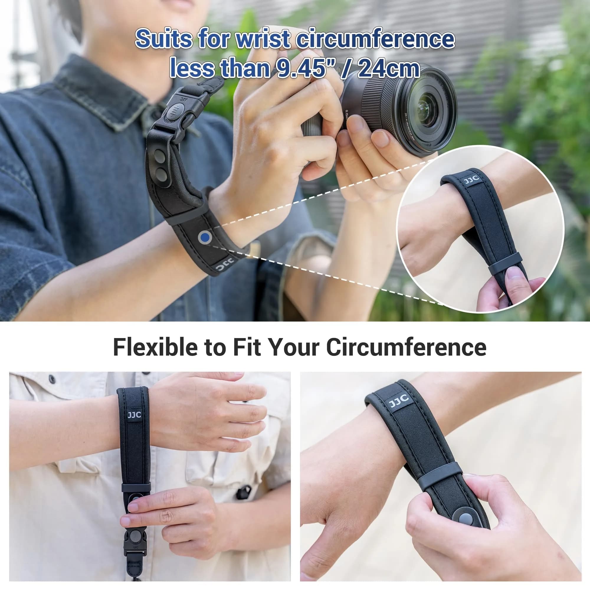 Kiorafoto Dual Lock Thinner Style Mini EVO Strap, Adjustable Nylon Camera Hand Wrist Strap Lanyard - view 4