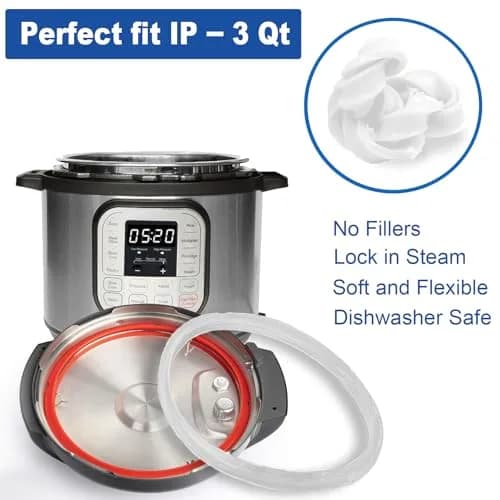 Fuator Silicone Sealing Ring for Instant Pot Mini 3Qt (2-Pack, 4-Piece Kit) | Replaces 3Qt Gaskets for Duo, Ultra, Lux Models thumbnail 5