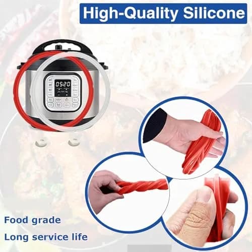 Fuator Silicone Sealing Ring for Instant Pot Mini 3Qt (2-Pack, 4-Piece Kit) | Replaces 3Qt Gaskets for Duo, Ultra, Lux Models thumbnail 7