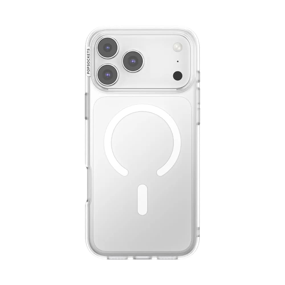 PopSockets iPhone 17 Pro Max Phone Case with MagSafe, Clear | Slim, Durable & Magnetic — Clear
