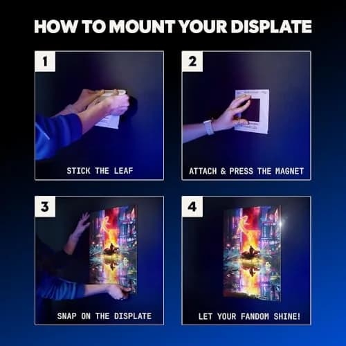 Displate Magnetic Wall Mount Kit for Hanging Pictures 9-Pack | Damage-Free, Repositionable Wall Art Mounting Solution thumbnail 5