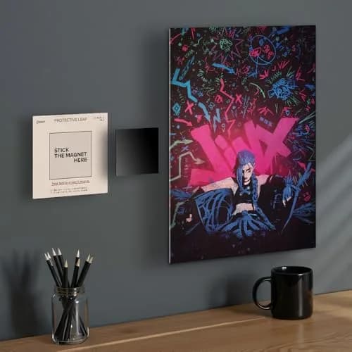 Displate Magnetic Wall Mount Kit for Hanging Pictures 3-Pack | Damage-Free, Repositionable Metal Poster Magnets thumbnail 3