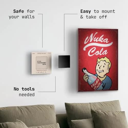 Displate Magnetic Wall Mount Kit for Hanging Pictures 3-Pack | Damage-Free, Repositionable Metal Poster Magnets thumbnail 4