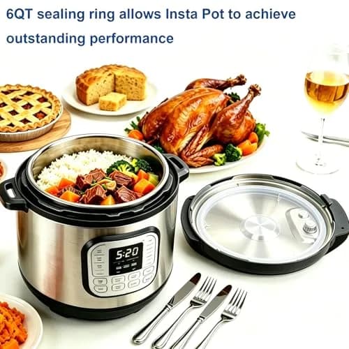 Fuator Silicone Sealing Ring for Instant Pot 6Qt (2 Pack) | Float Valve Caps Included thumbnail 4