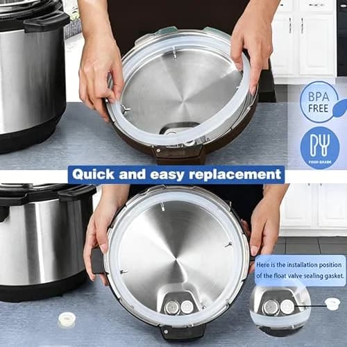 Fuator Silicone Sealing Ring for Instant Pot 6Qt (2 Pack) | Float Valve Caps Included thumbnail 5