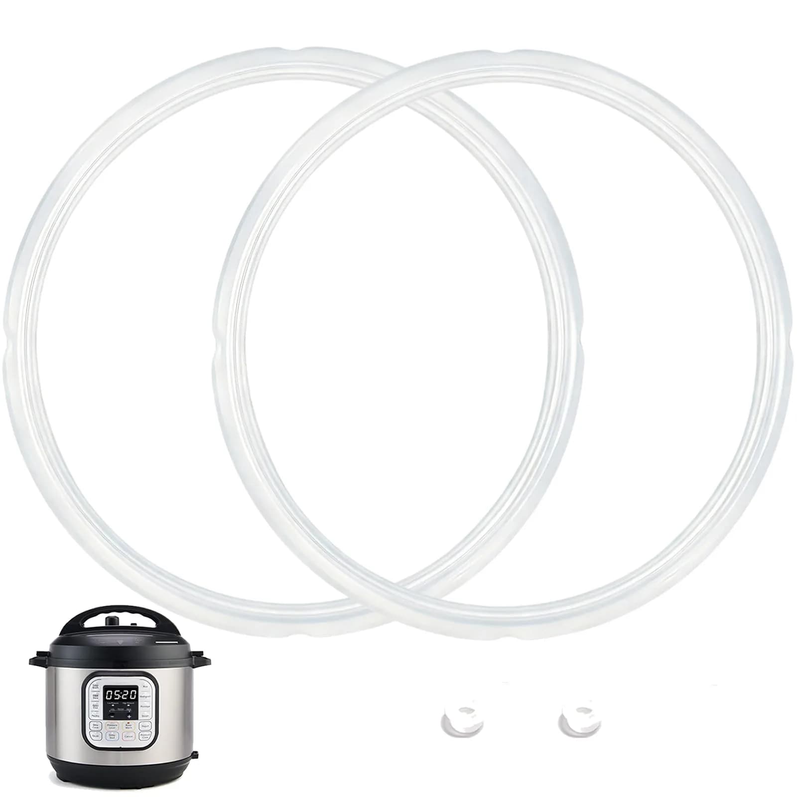 Fuator 6Qt Instant Pot Sealing Ring & Float Valve Caps | 2 Pack - main product image