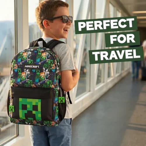 Minecraft Kids Backpack | Unisex Multicolour Graphic Bag for School & Travel thumbnail 7