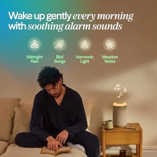BLUEAIR Mini Restful Beige | 140 sq ft HEPA Air Purifier with Sunrise Alarm & Nightlight thumbnail 5