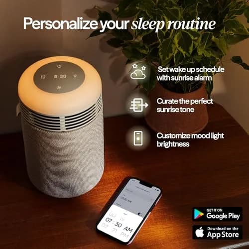 BLUEAIR Mini Restful Beige | 140 sq ft HEPA Air Purifier with Sunrise Alarm & Nightlight thumbnail 7