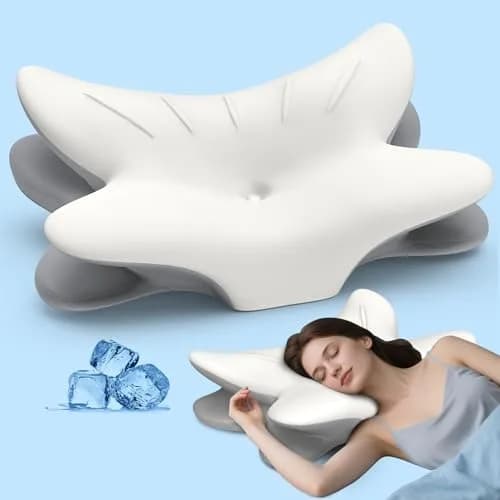 Tujami Cervical Neck Pillow for Pain Relief, Ergonomic Contour Memory Foam Bed Rest Pillow 26.4 x 17 inches | CertiPUR-US Certified thumbnail 1