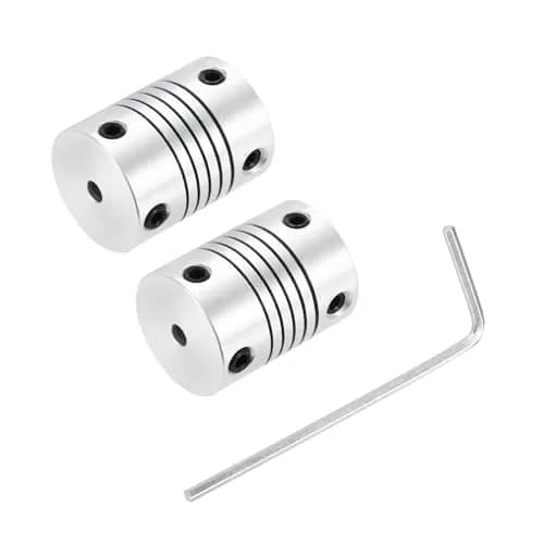 uxcell 3mm to 3mm Aluminum Alloy Shaft Coupling L25xD19mm Flexible Beam Coupler (2-Pack) thumbnail 1