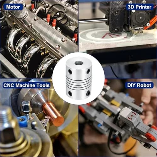 uxcell 2Pcs 6.35mm to 6.35mm Aluminum Alloy Shaft Coupling 25mm | Flexible, Durable, for 3D Printer & CNC thumbnail 6