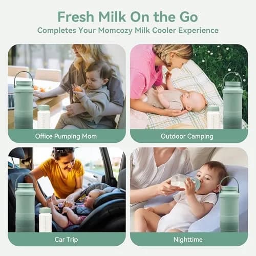 TOVVILD 10oz Breastmilk Storage Bottles (4 Pack) | Compatible with Spectra Pumps & Momcozy Coolers thumbnail 4