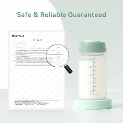 TOVVILD 10oz Breastmilk Storage Bottles (4 Pack) | Compatible with Spectra Pumps & Momcozy Coolers thumbnail 5