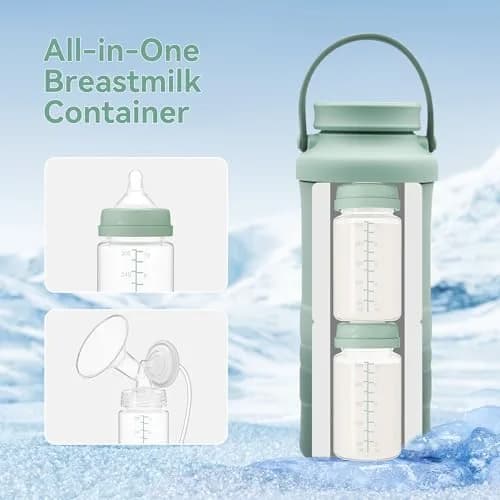 TOVVILD 10oz Breastmilk Storage Bottles (4 Pack) | Compatible with Spectra Pumps & Momcozy Coolers thumbnail 3