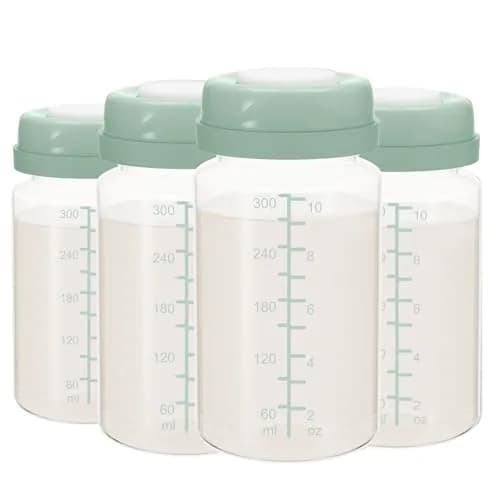TOVVILD 10oz Breastmilk Storage Bottles (4 Pack) | Compatible with Spectra Pumps & Momcozy Coolers - main product image