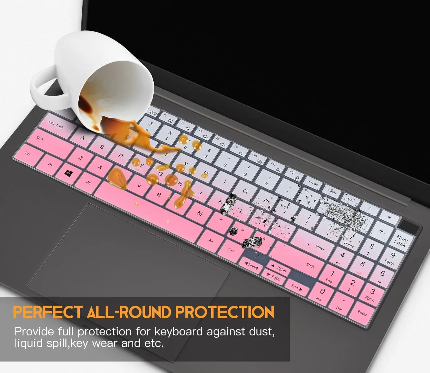 CaseBuy Ombre Pink Keyboard Cover Skin for Samsung Galaxy Book 5/4/3 15.6" 16" | US Keyboard Layout Protector - view 6