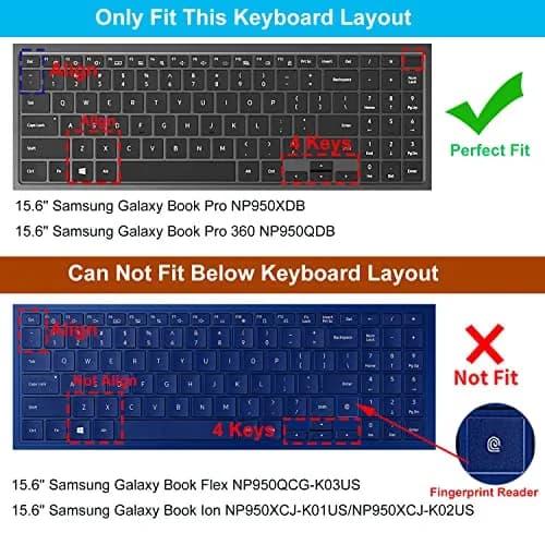 CaseBuy Ombre Pink Keyboard Cover Skin for Samsung Galaxy Book 5/4/3 15.6" 16" | US Keyboard Layout Protector thumbnail 2