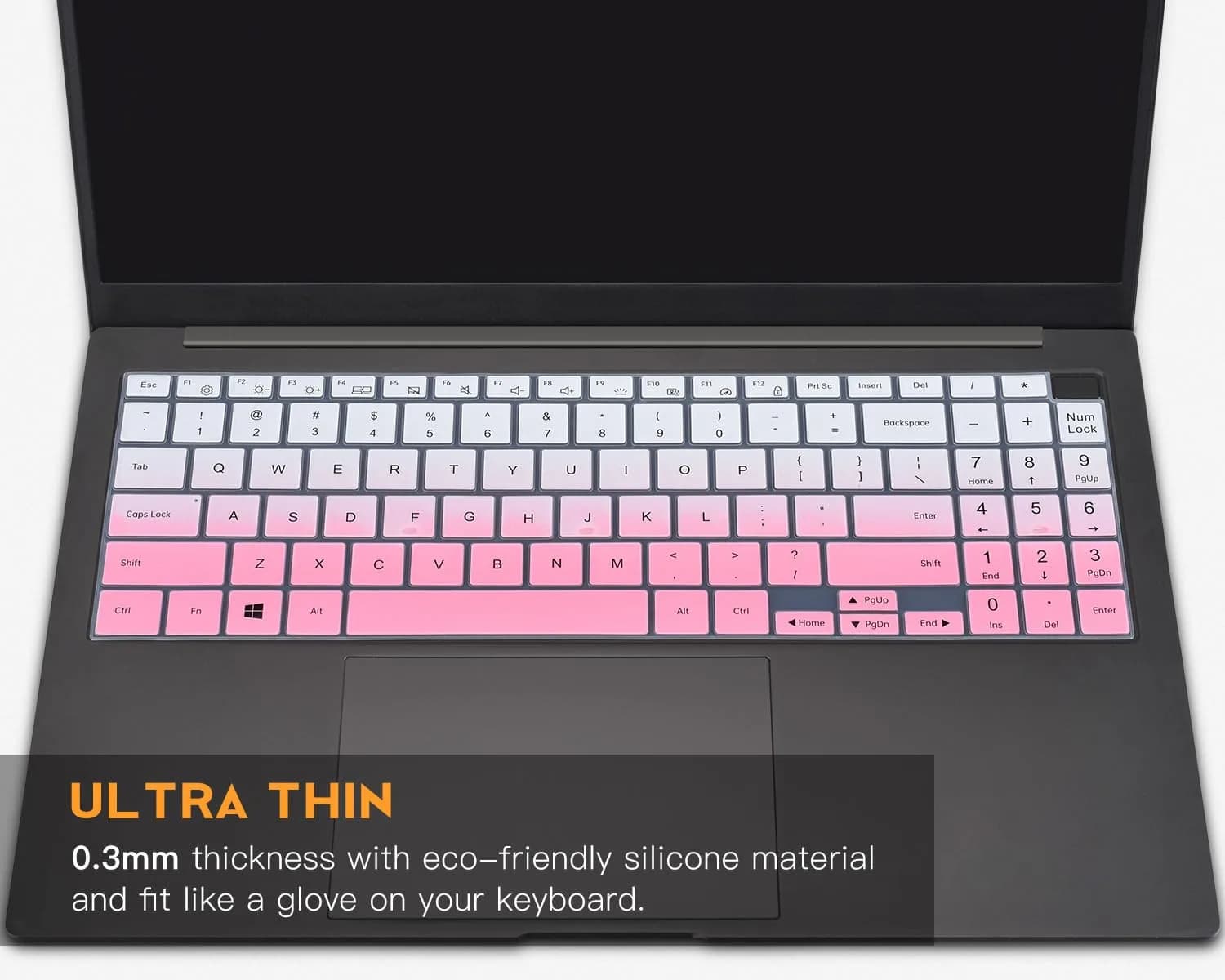 CaseBuy Ombre Pink Keyboard Cover Skin for Samsung Galaxy Book 5/4/3 15.6" 16" | US Keyboard Layout Protector - view 3
